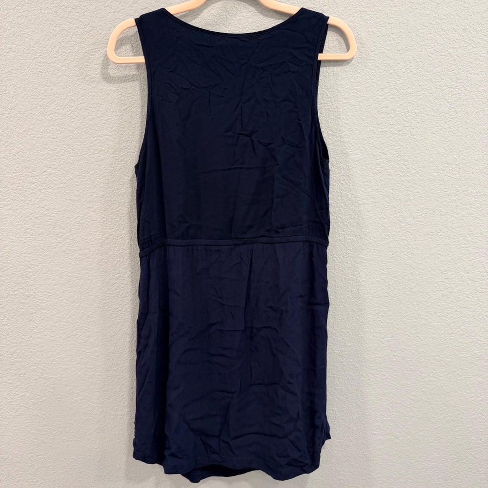 Edme & Esyllte Anthropologie Womens S Navy Blue Pockets Drawstring Mini Dress - Picture 4 of 5
